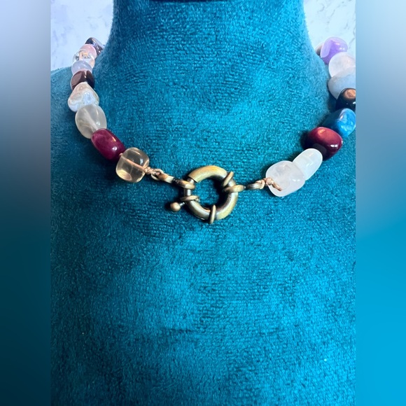 Handmade Gemstone Necklace - Handknotted with Precious & Semi-Precious Stones - Picture 3 of 4
